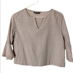 🎈Swiss Dot Notched Neck Blouse🎁